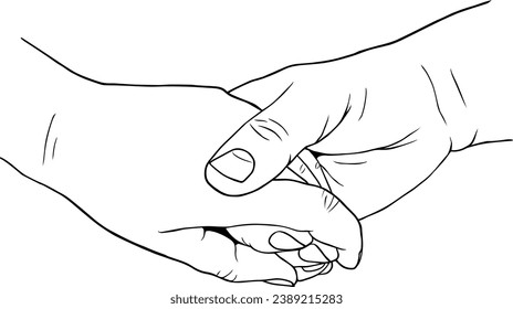 Agitación en la ilustración de vector lineal