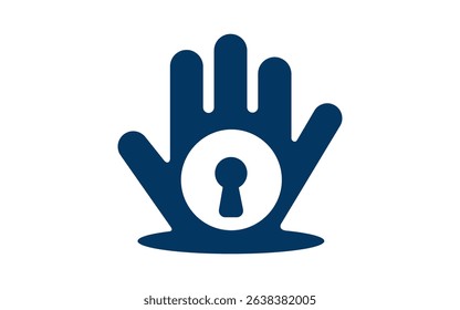 Handshake lock sign vector logo template