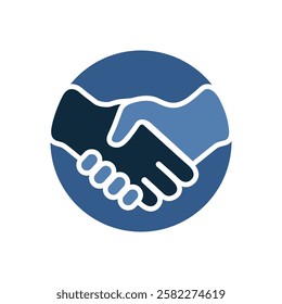 Handshake Logo design icon Vector element
