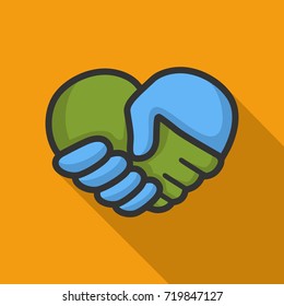handshake logo design template
