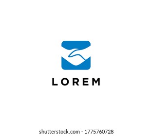 Handshake logo design vector icon template