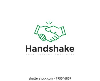 handshake logo, icon, symbol, design template