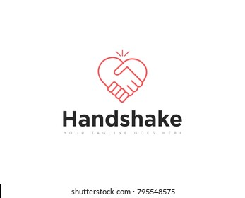 handshake logo, icon, symbol, design template