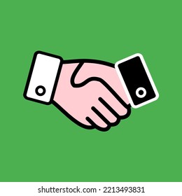 Handshake-Logo, geeignet für die Verwendung als Geschäfts- oder Gemeinschaftszeichen