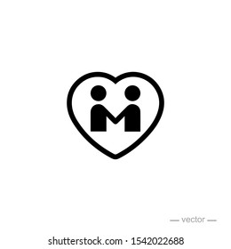 handshake love design icon logo vector