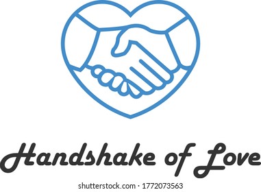 protocolo de enlace de la ilustración vectorial del logotipo de amor