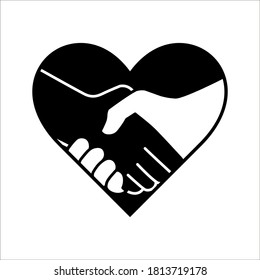 Agitar con la ilustración del vector de amor en los pasos de fondo blanco 10