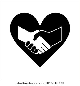 Agitar con la ilustración del vector de amor en los pasos de fondo blanco 10