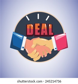handshake. making a deal - vector illustration