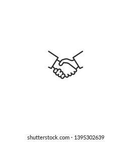 handshake man deal line icon