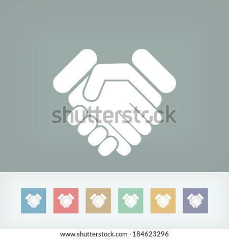 Handshake minimal icon
