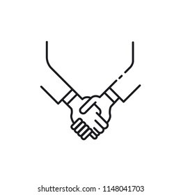 Handshake Modern Simple Outline Vector Icon