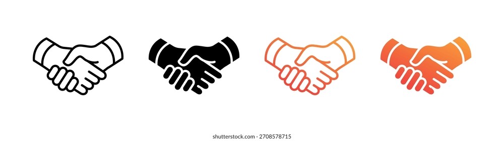 Handshake Multiple Style Icon Set Collection