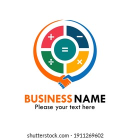 handshake with multiplication logo template illustration