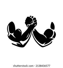 Handshake Muscle Silhouette Clip Art, Predator Movie Handshake Szene, zwei Arms Biceps Vektor, Muscular Doodle