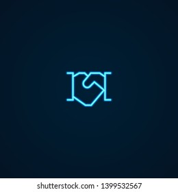 HandShake | Neon Style Icon