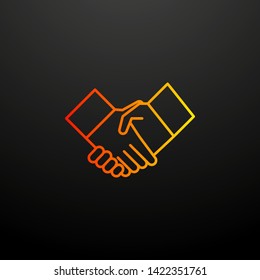 handshake nolan icon. Elements of insurance set. Simple icon for websites, web design, mobile app, info graphics