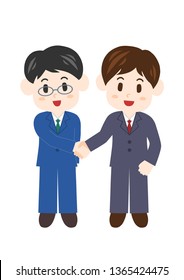handshake: office worker, men