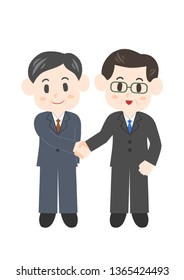handshake: office worker, men