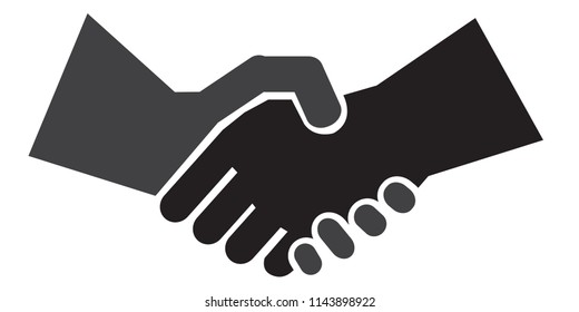 Handshake on a white background.