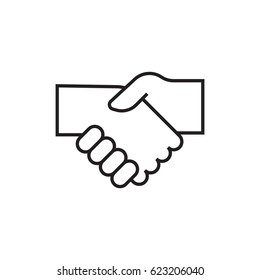 Handshake outline icon. 