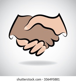 Handshake outline logo.