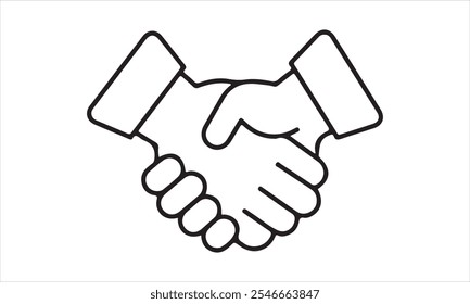 Handshake-Umriss, Vektorgrafik-Karte, Flyer, handgezeichneter Schriftzug, Dateien für Cutting Cricut und Silhouette, EPS 10
