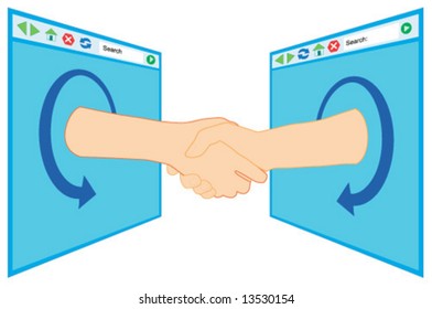 Handshake over the internet