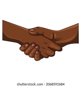 Handshake of partners. Vector  illustration.