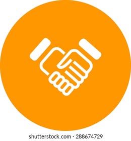 Handshake, partnership, deal icon vector image. Can also be used for real estate, property, land and buildings. Suitable for mobile apps, web apps and print media.