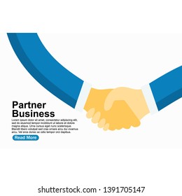 	
A handshake of patnership vector illustration.