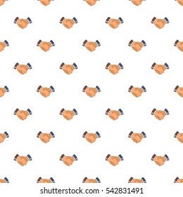 Handshake pattern. Cartoon illustration of handshake vector pattern for web