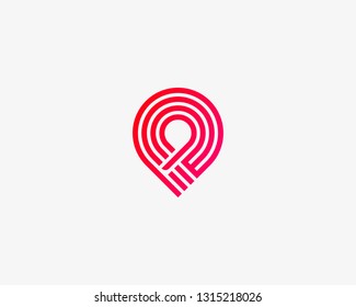 Handshake pin circle trust vector logo . Delivery, deal, team, shipping logotype. 
