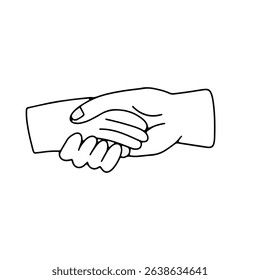 handshake pose, hand pointing. outline hand pose