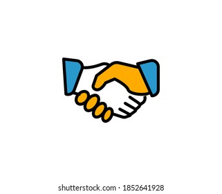 Handshake premium line icon. Simple high quality pictogram. Modern outline style icons. Stroke vector illustration on a white background. 