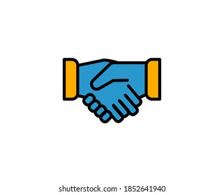 Handshake premium line icon. Simple high quality pictogram. Modern outline style icons. Stroke vector illustration on a white background. 