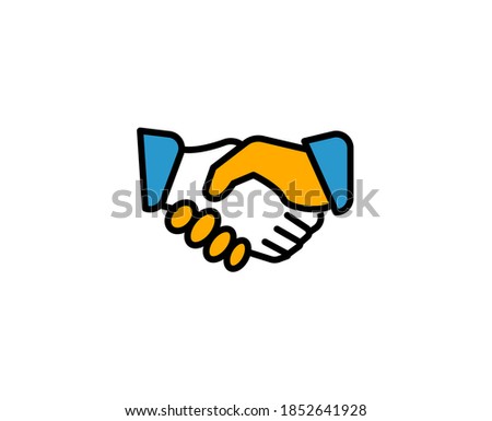 Handshake premium line icon. Simple high quality pictogram. Modern outline style icons. Stroke vector illustration on a white background. 