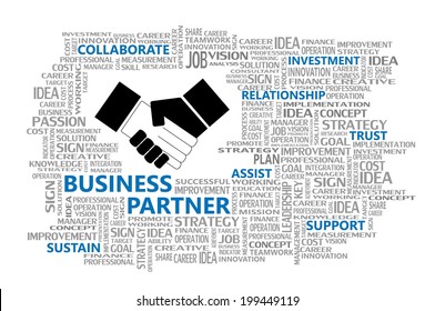 Handshake present business partnership concept