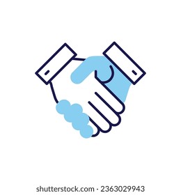 Handshake related vector icon. Isolated on white background. Vector illustration