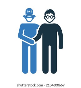 Handshake, relationship icon. Simple editable vector illustration.