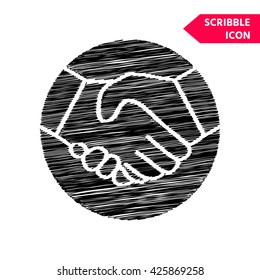 Handshake - Scribble icon for you design.