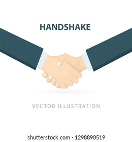 Handshake. Shaking hands vector illustration. Partnership agreement vector symbol isolated on white background.
Handshake agreement, good deal, partnership concepts. 