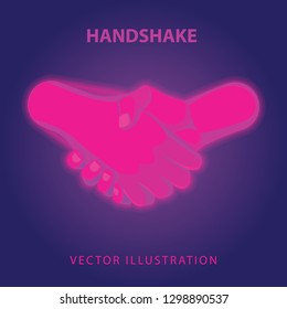 Handshake. Shaking hands vector illustration. Partnership agreement vector symbol isolated on white background.
Handshake agreement, good deal, partnership concepts. 