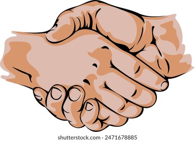 Handshake sign, business partnership, agreement, deal symbol vector icon