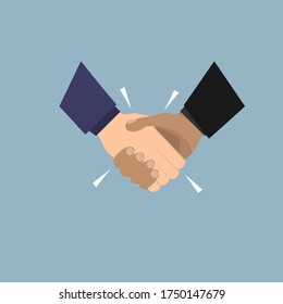 Handshake to sign a contract or agreement.