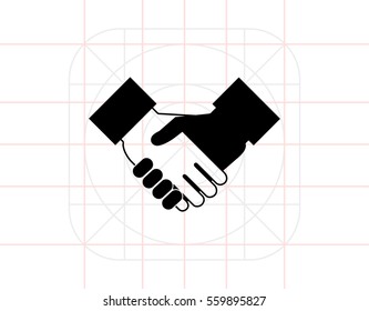 Handshake sign icon