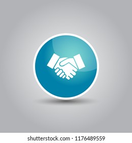 Handshake sign. Handshake icon simple vector illustration. Deal or partner agreement symbol. 