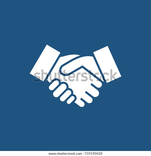 握手のサイン ハンドシェイクアイコン単純なベクターイラスト 取引またはパートナー契約の記号 のベクター画像素材 ロイヤリティフリー