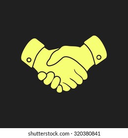 Handshake sign icon. Successful business symbol. Flat design style.