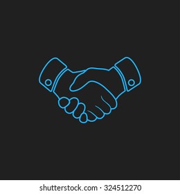 Handshake sign icon. Successful business symbol. Flat design style.